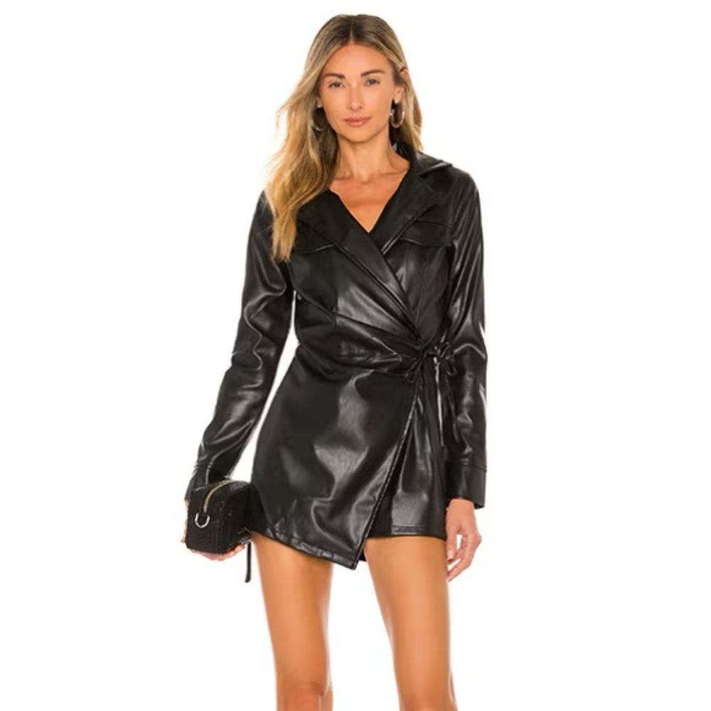 Super down leather romper